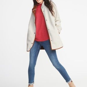 Old Navy Long Sherpa Faux-Suede Lined Coat